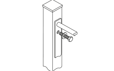 60mm Square End Post for 2m Panels