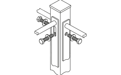 60mm Square T Post for 2m Panels