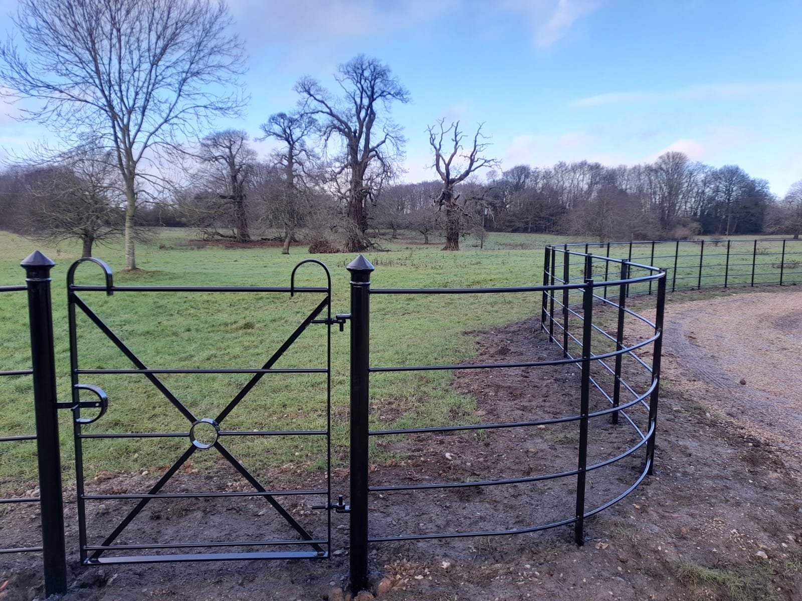 Quadrant gate with fencing